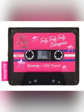 New Loungefly Jem and the Holograms Cassette Card Holder Wallet